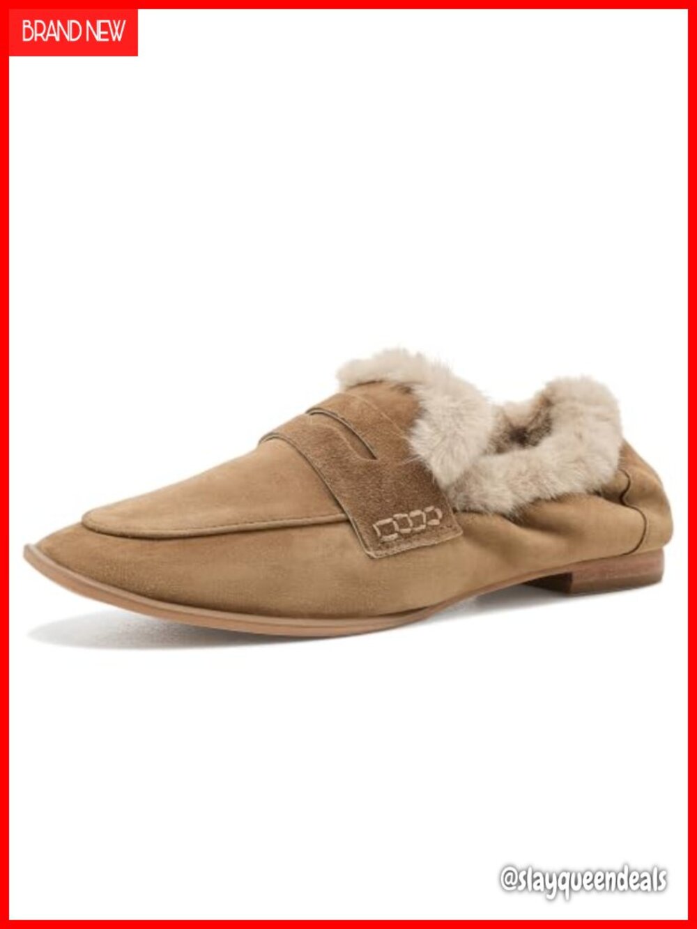 Suede Closed Toe Flat Penny Loafers Pull-On Casual Fall Shoes
